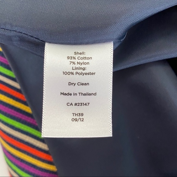 NEW Talbots Skirt Blazer Suit Set rainbow stripes - Picture 8 of 13